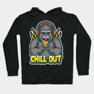 Urban Vibe: Gorilla Wearing Headphones Hoodie